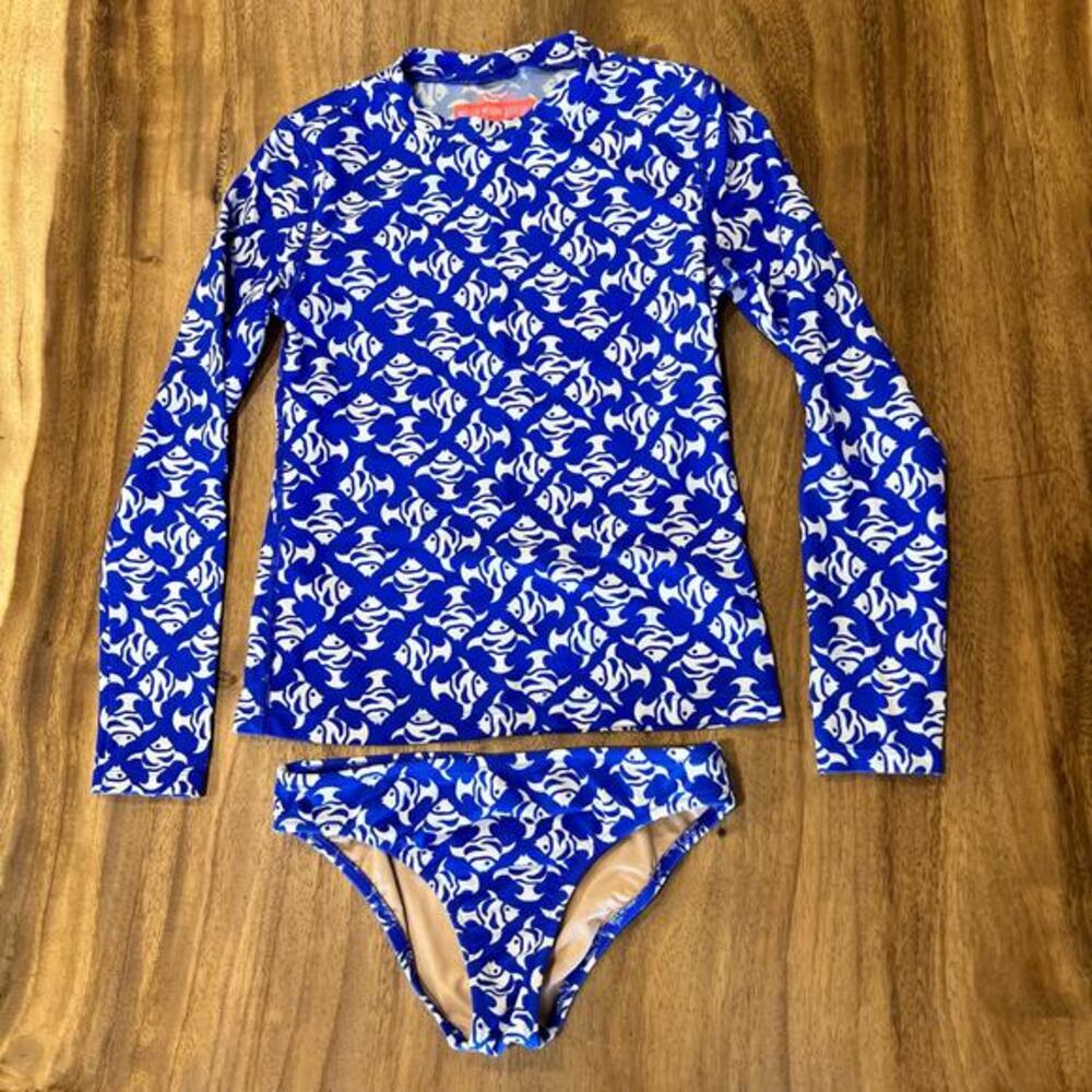 Crewcuts - Rash Guard Swim Set - Fish Pattern - Size‎ 10